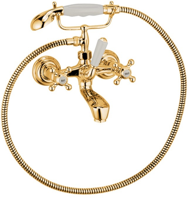 Kludi 1926 grifo de bañera y ducha a pared oro 514414520