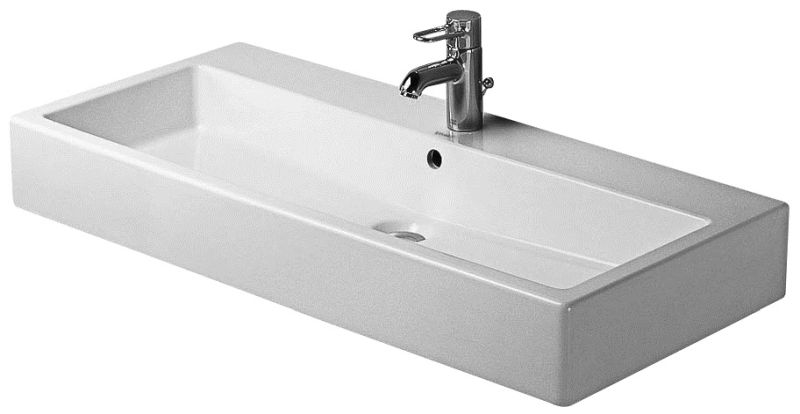 Duravit Vero lavabo 100x47 cm rectangular para mueble blanco brillante 0454100000