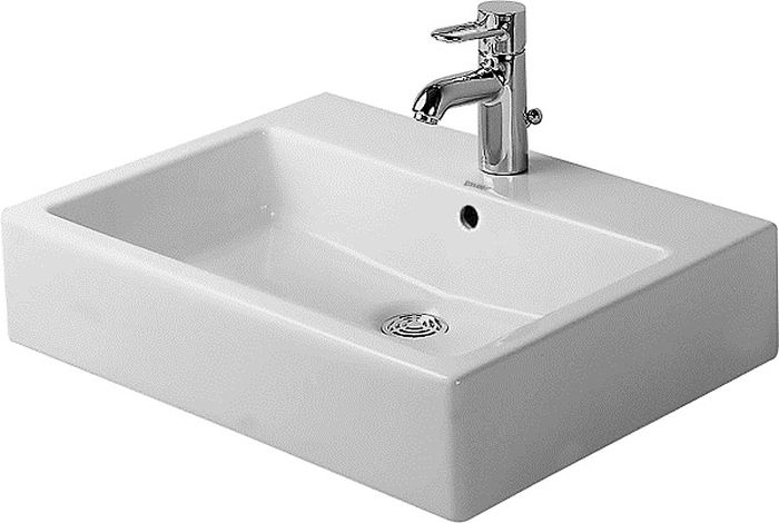 Duravit Vero lavabo 60x47 cm rectangular clásico-para mueble blanco 0454600027