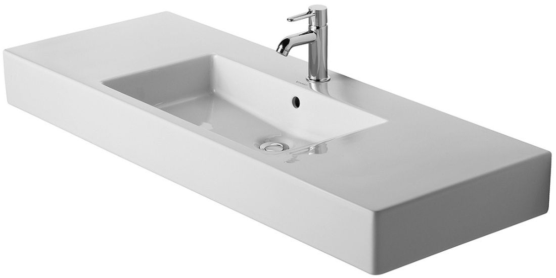 Duravit Vero lavabo 125x49 cm rectangular para mueble blanco 0329120000