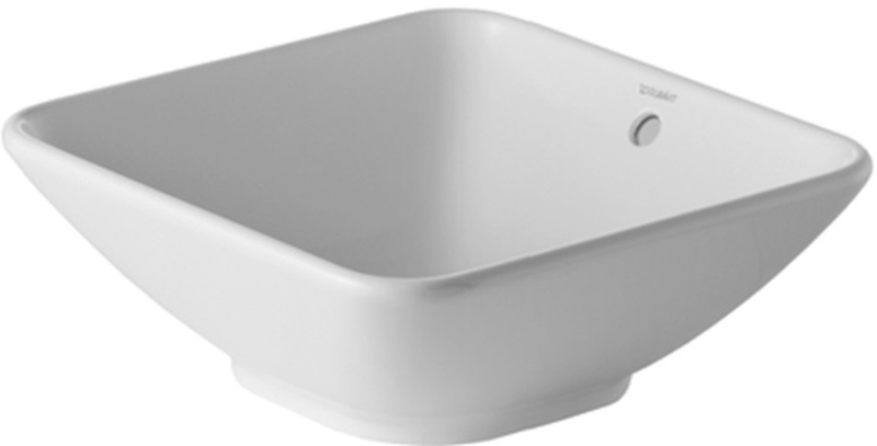 Duravit ME by Starck lavabo 42x42 cm cuadrada sobre encimera blanco 0333420000