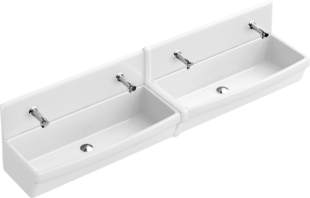 Villeroy & Boch O.Novo lavabo 100x41 cm rectangular clásico-para mueble-doble blanco 68200001