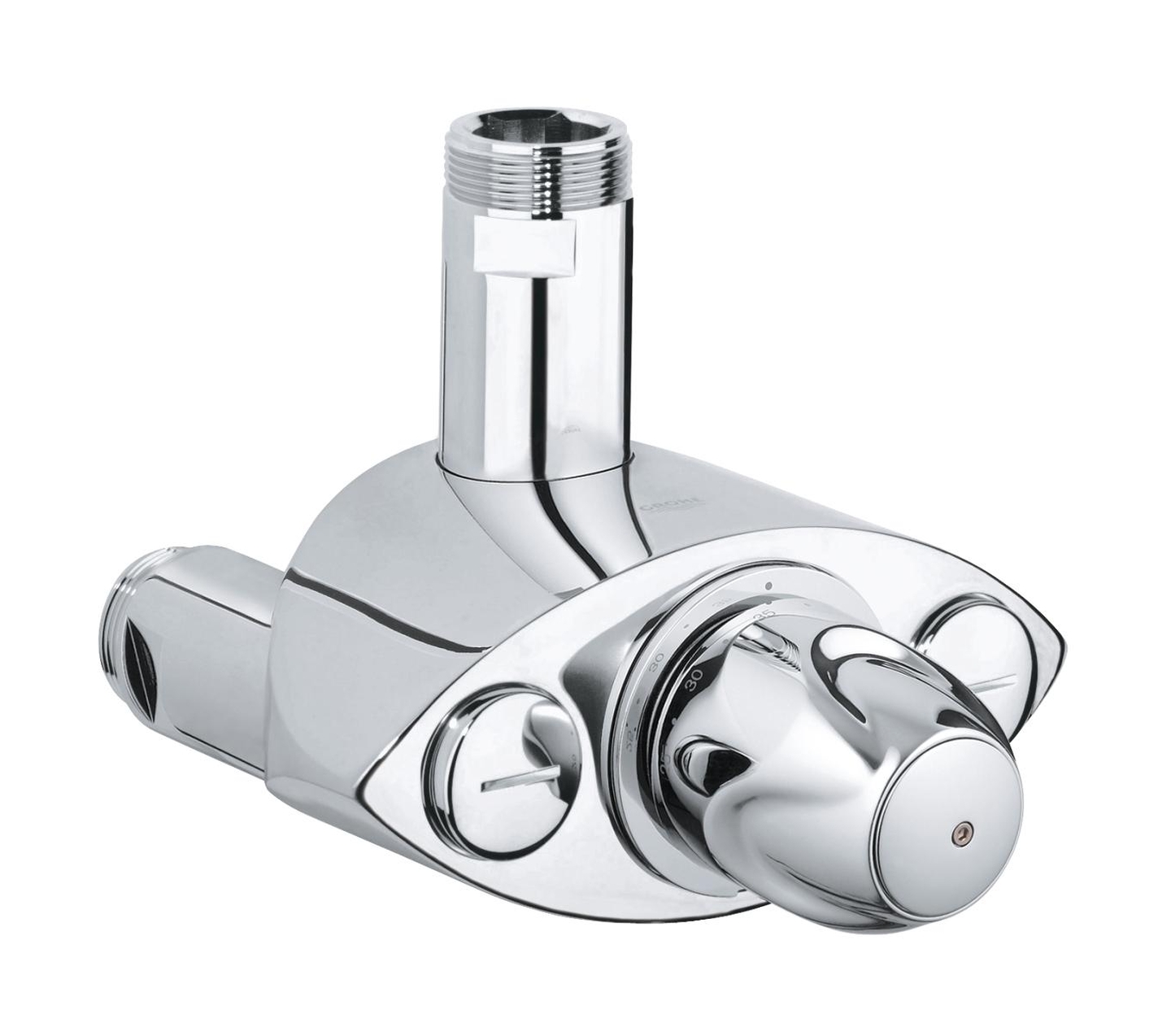 Grohe Grohtherm grifo para ducha a pared con termostato StarLight Chrome 35085000