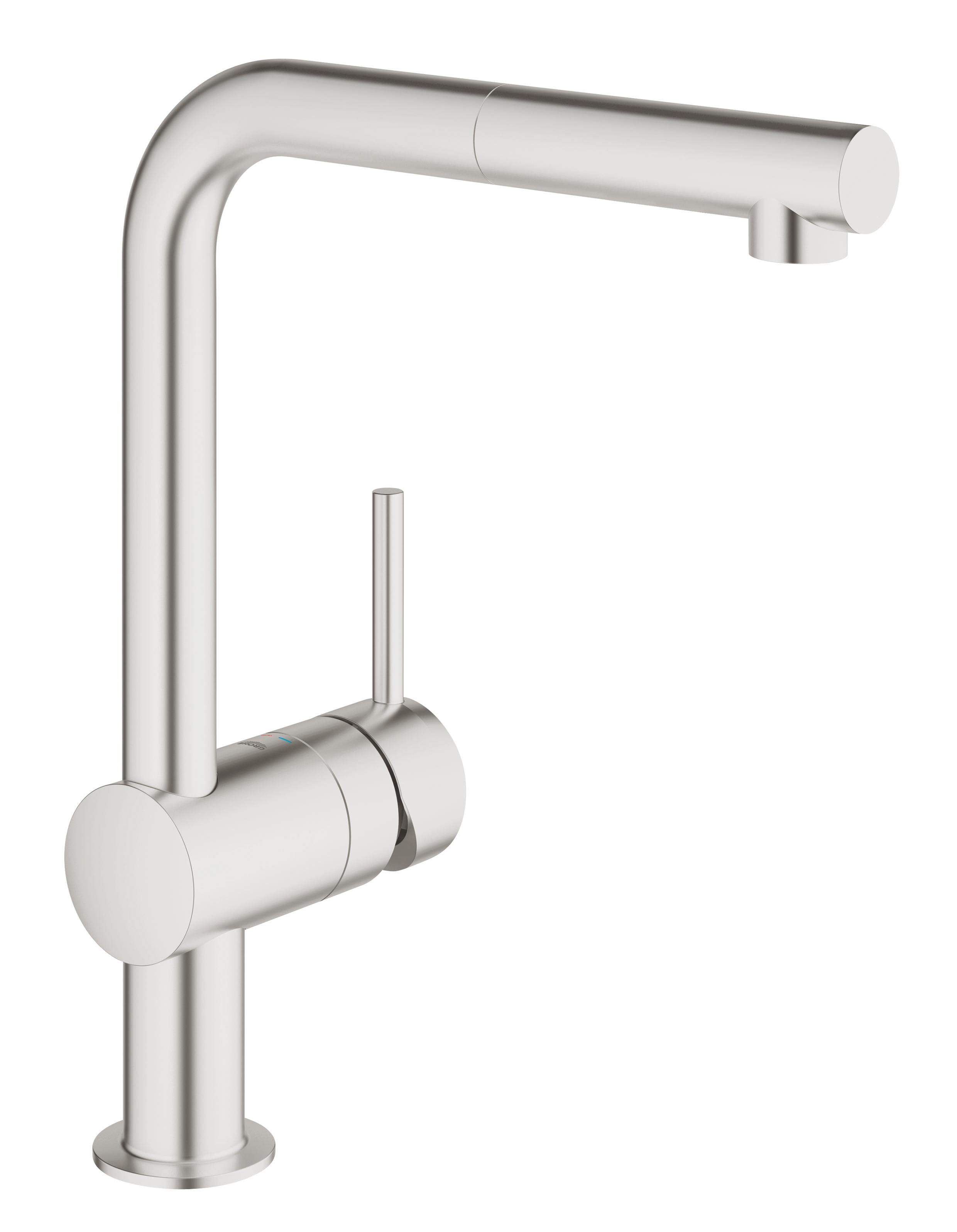 Grohe Minta grifo de cocina de pie acero inoxidable 32168DC0