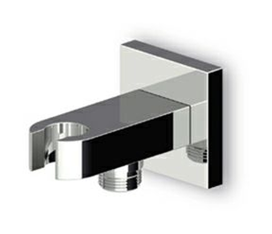 Zucchetti Aguablu conector angular con soporte cromo Z93937