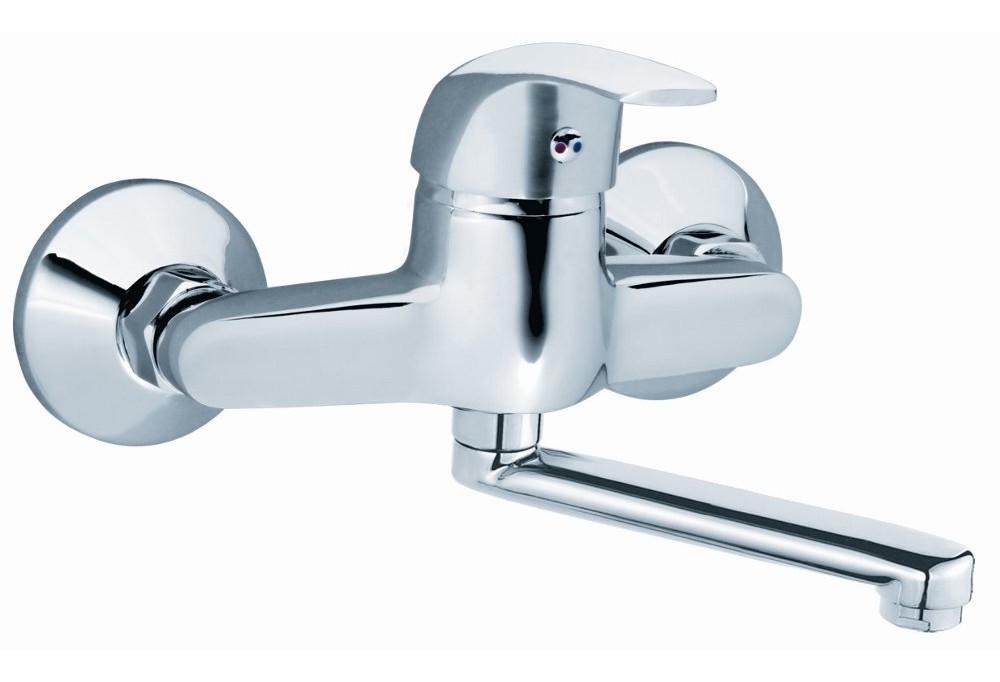 Ferro Vasto grifo para lavabo a pared cromo BVA3