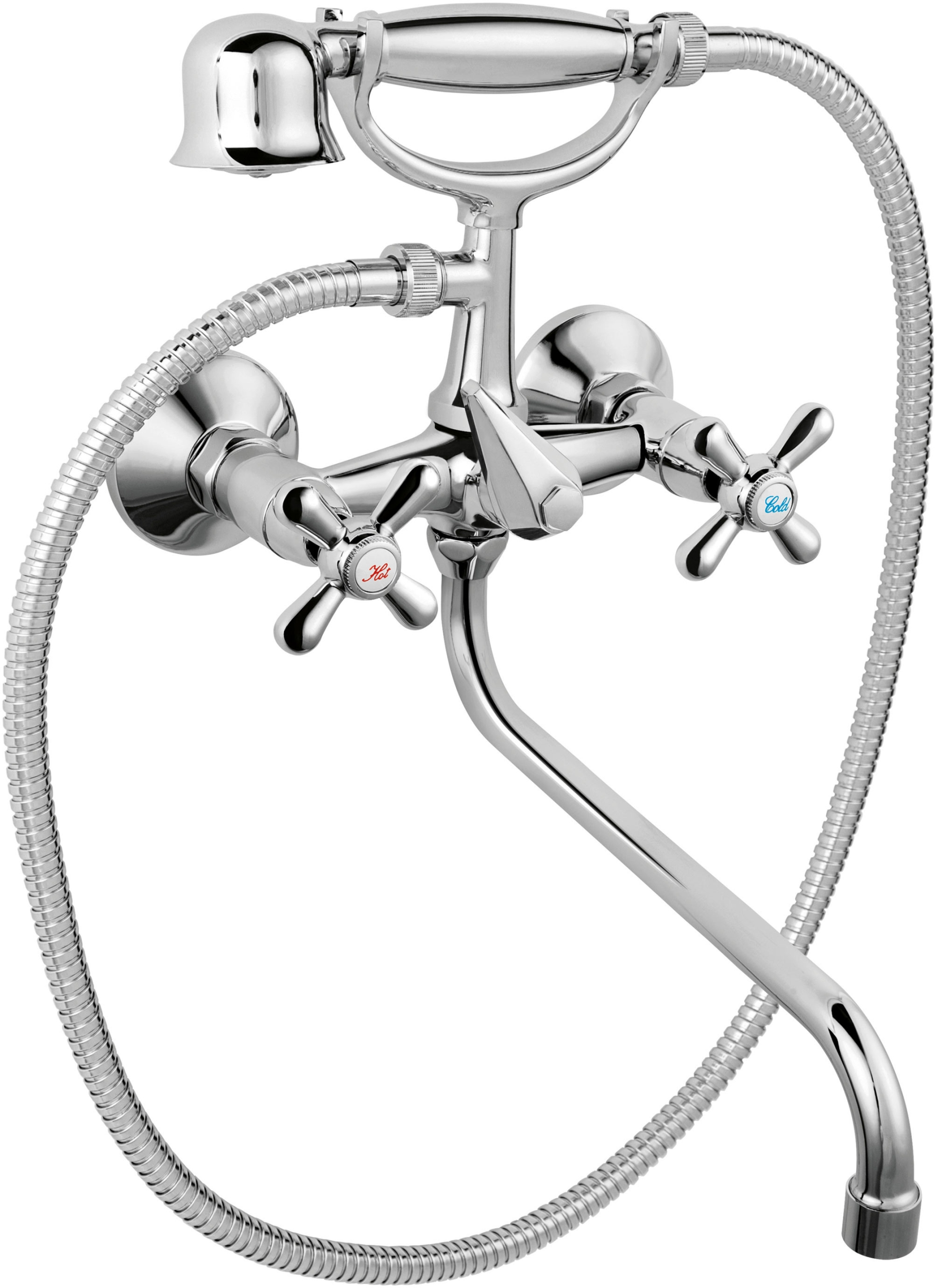 Ferro Retro grifo de bañera y ducha a pared cromo XR11A