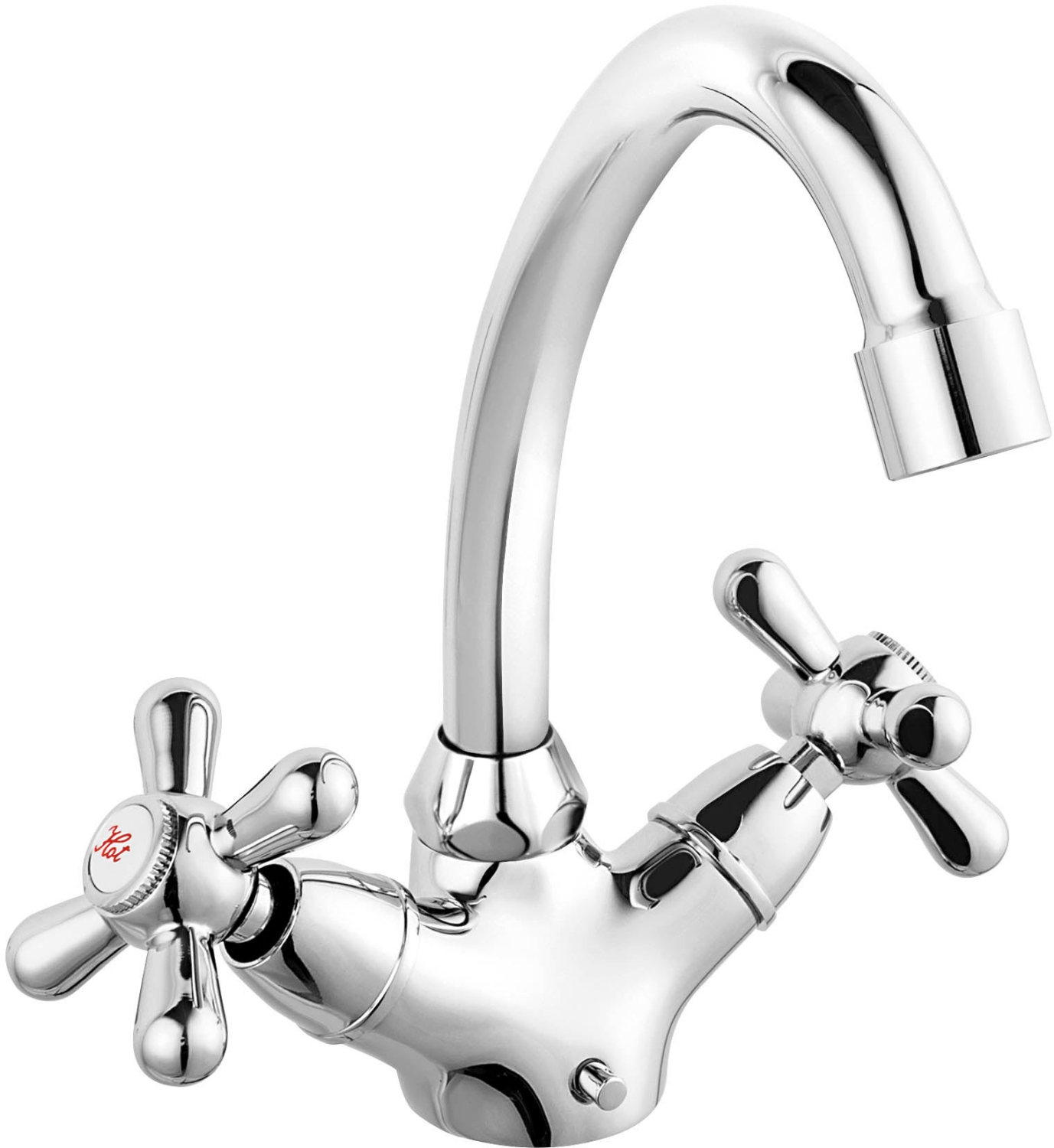 Ferro Retro grifo para lavabo de pie cromo XR2