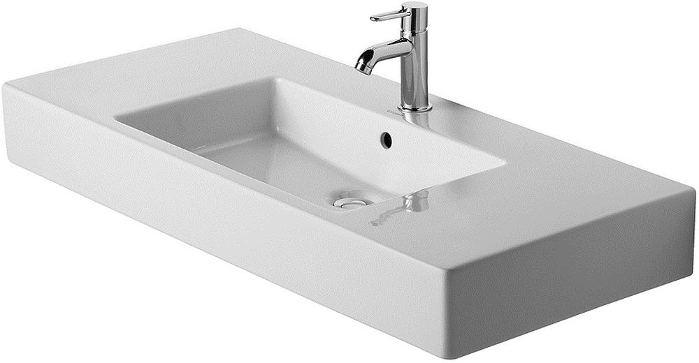 Duravit Vero lavabo 105x49 cm rectangular para mueble-con encimera blanco 03291000001