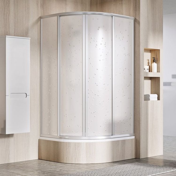 Ravak Supernova cabina de ducha 90x90 cm semicircular satinado mate/poliestireno 31177VU0011