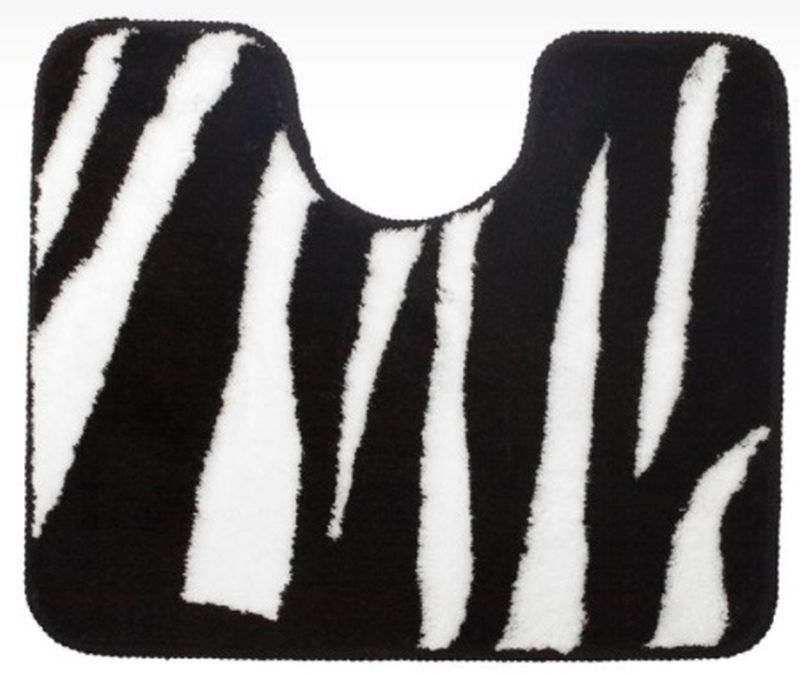 Sealskin Safari alfombrilla para baño 60x50 cm para inodoro blanco-negro 293557619