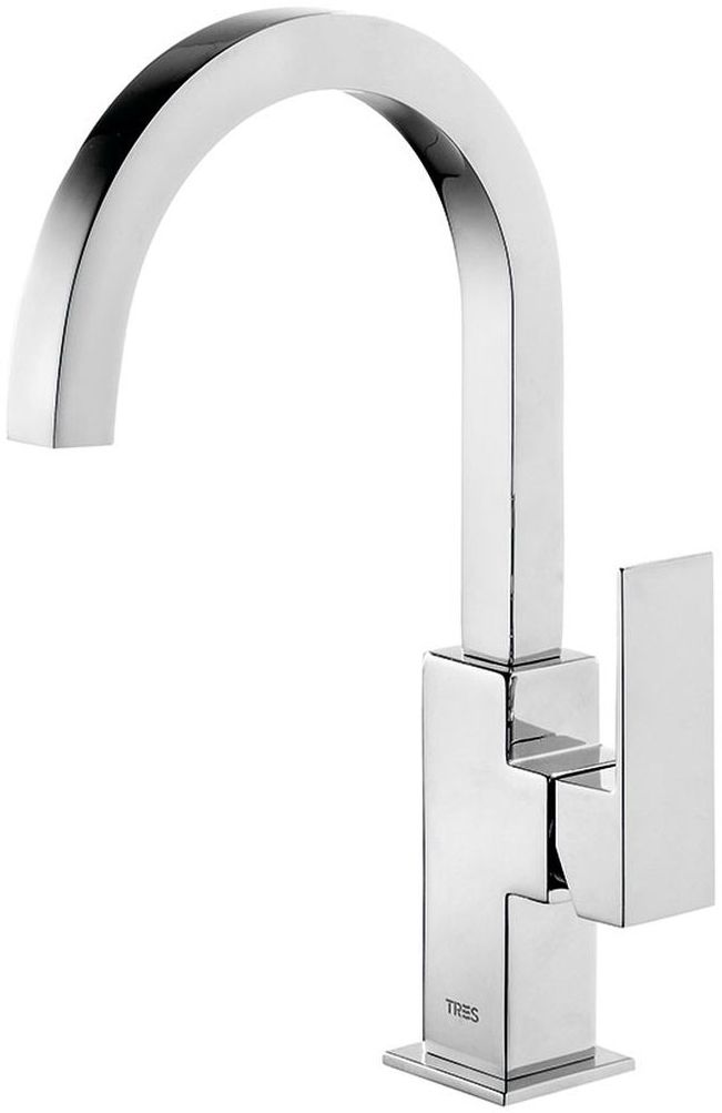 Tres Cuadro-Tres grifo para lavabo de pie cromo 1.06.606