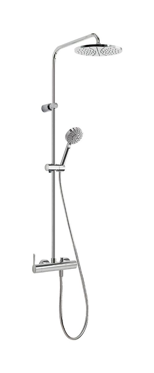 Tres Lex-Tres conjunto de ducha a pared con rociador con efecto lluvia cromo 1.81.191