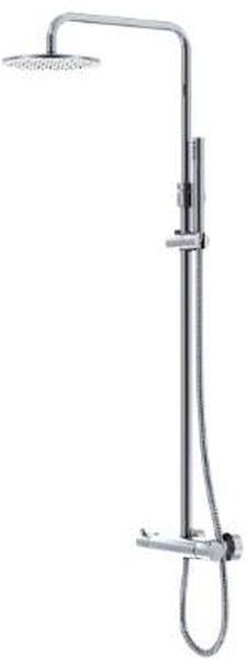 Steinberg 100 conjunto de ducha a pared con termostato con rociador con efecto lluvia cromo 1002721
