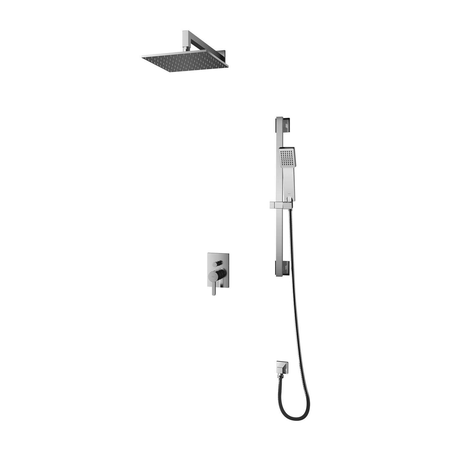 Omnires Darling conjunto de ducha empotrado con rociador con efecto lluvia cromo SYSDA12ACR