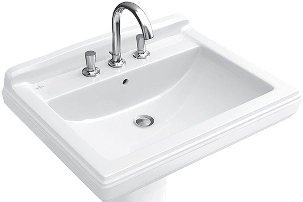 Villeroy & Boch Hommage lavabo 75x58 cm rectangular clásico-para mueble blanco 7101A1R1