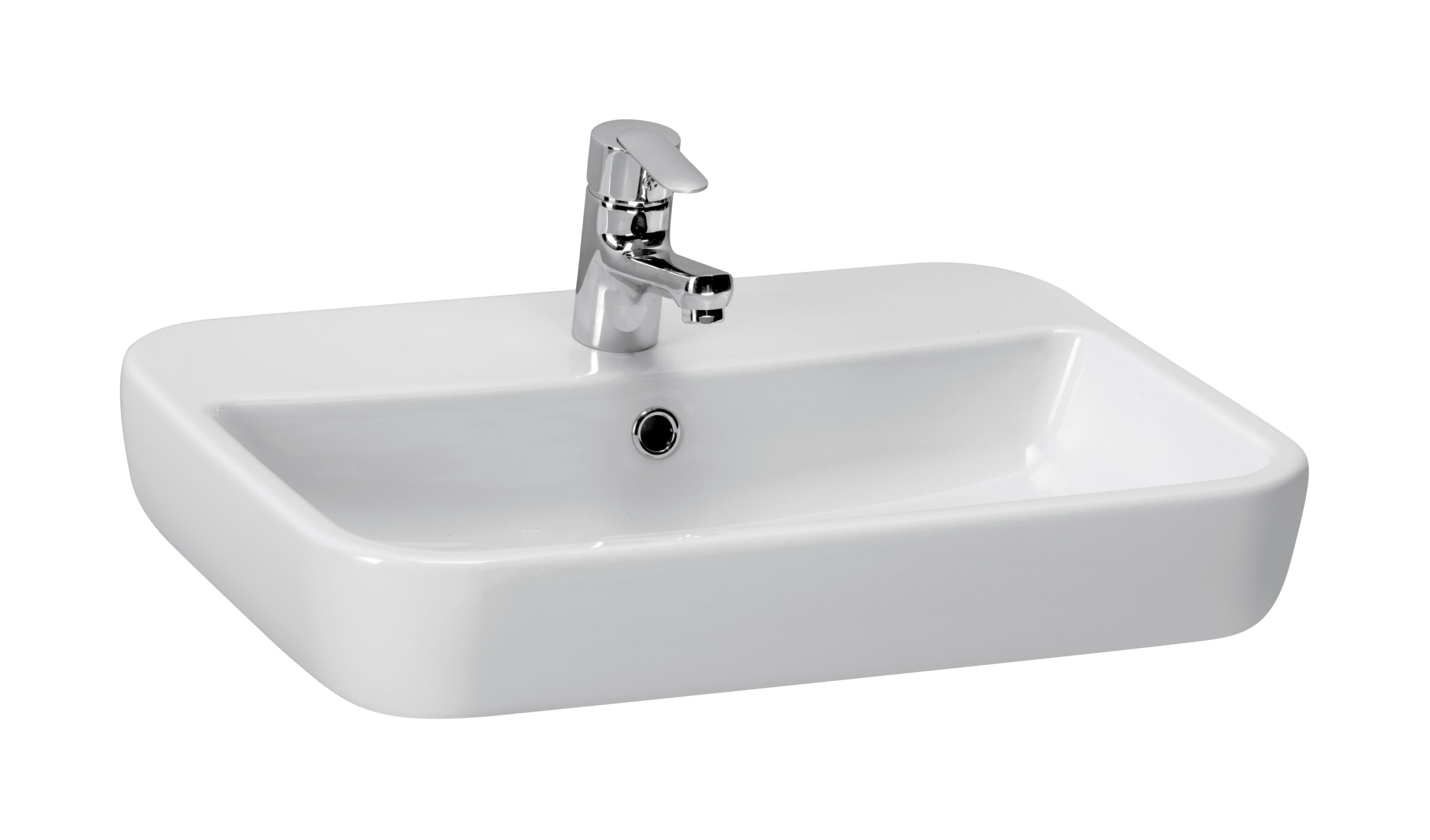 Cersanit Caspia lavabo 60x42 cm rectangular para mueble-sobre encimera blanco K11-0095