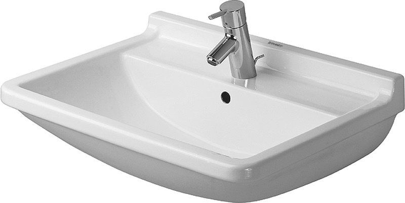 Duravit Starck 3 lavabo 60x45 cm rectangular clásico blanco 03006000001