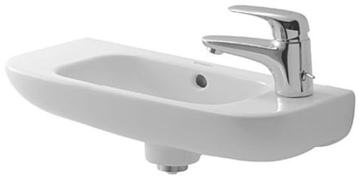 Duravit D-Code lavabo 50x22 cm semicircular clásico blanco 07065000082