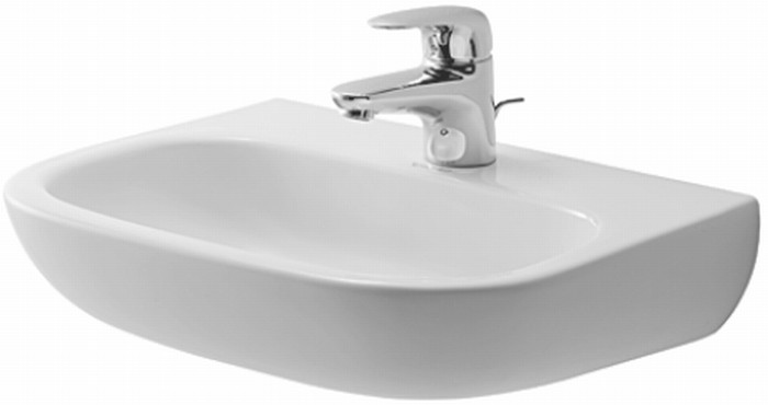 Duravit D-Code lavabo 45x34 cm semicircular clásico blanco brillante 07074500702