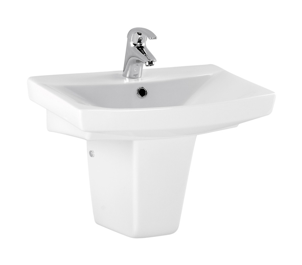 Cersanit Carina lavabo 55x40 cm rectangular clásico-para mueble blanco K31-005