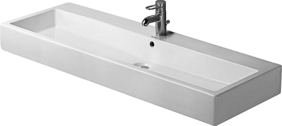Duravit Vero lavabo 120x47 cm rectangular clásico-para mueble blanco 0454120027