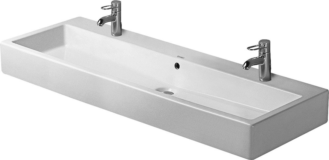 Duravit Vero lavabo 120x47 cm rectangular clásico-para mueble blanco brillante 0454120026