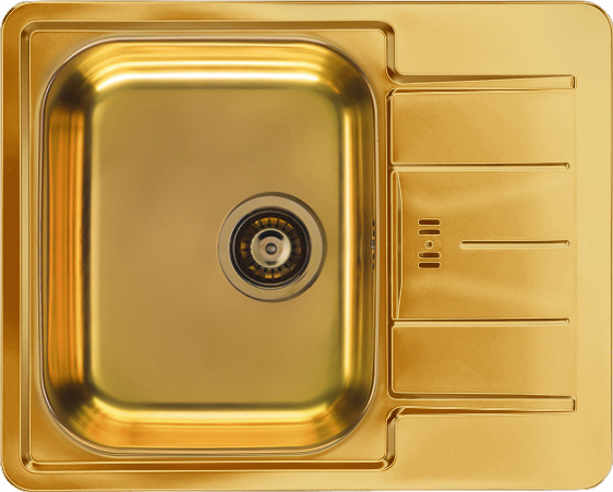 Alveus Monarch fregadero de acero 61x50 cm dorado 1069001