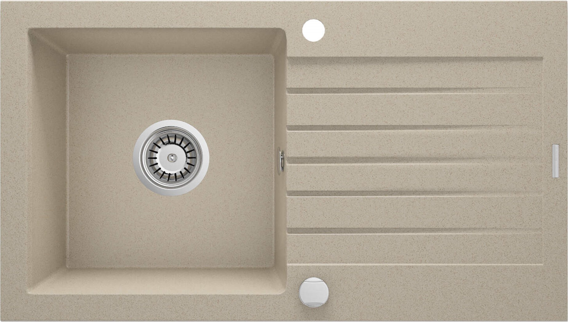 Deante Zorba fregadero de granito 76x44 cm beige ZQZ_7113