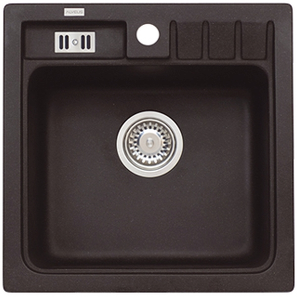 Alveus Niagara fregadero de granito 46.5x46.5 cm negro 1122091