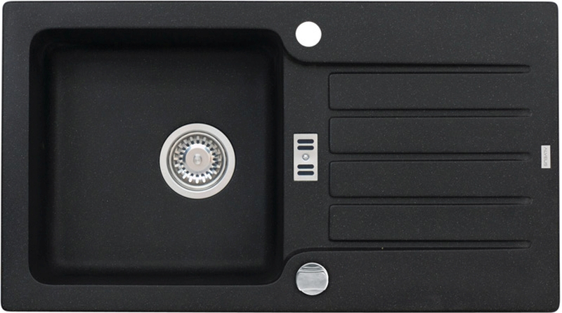Alveus Niagara fregadero de granito 77.5x43 cm negro 1123091