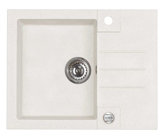 Alveus Rock fregadero de granito 59.5x47.5 cm blanco 1213011