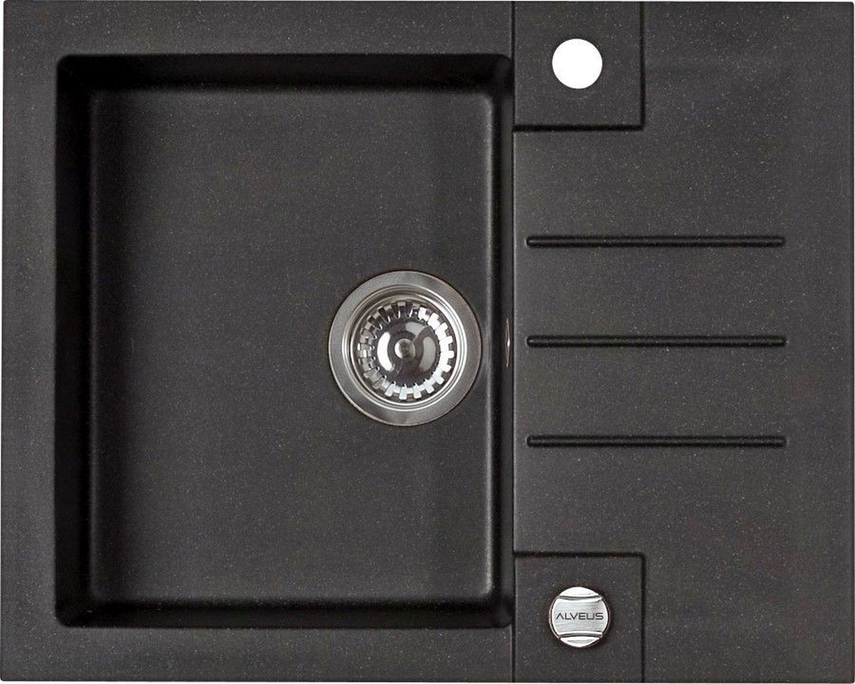 Alveus Rock fregadero de granito 59.5x47.5 cm negro 1213091