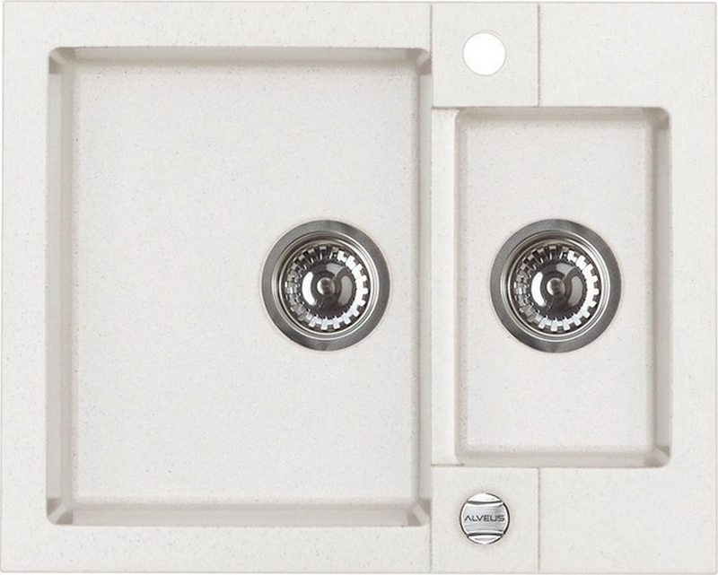 Alveus Rock'n'Roll fregadero de granito 59.5x47.5 cm blanco 1218011