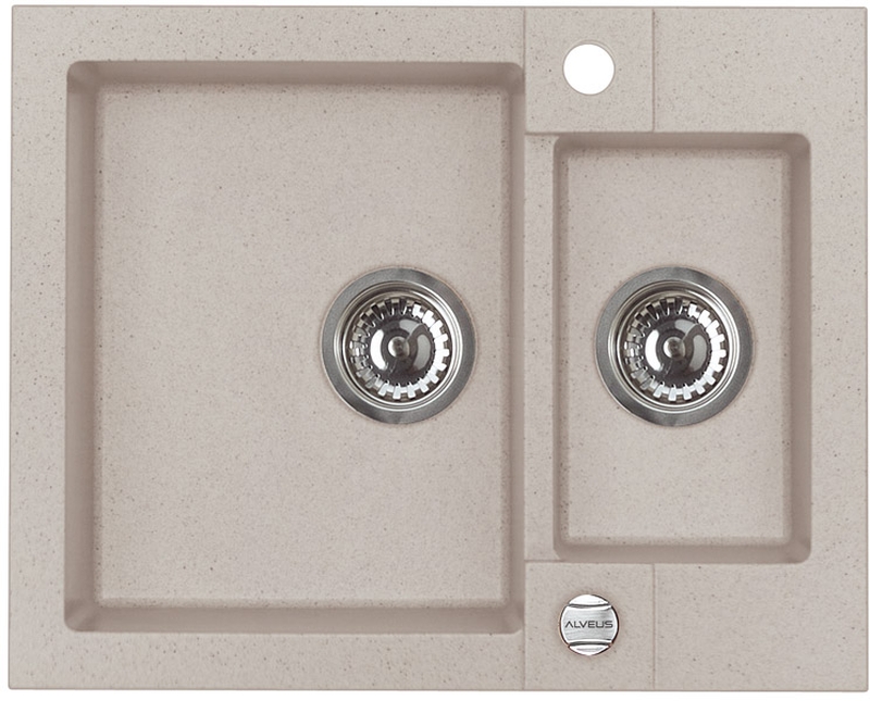 Alveus Rock'n'Roll fregadero de granito 59.5x47.5 cm beige 1218022