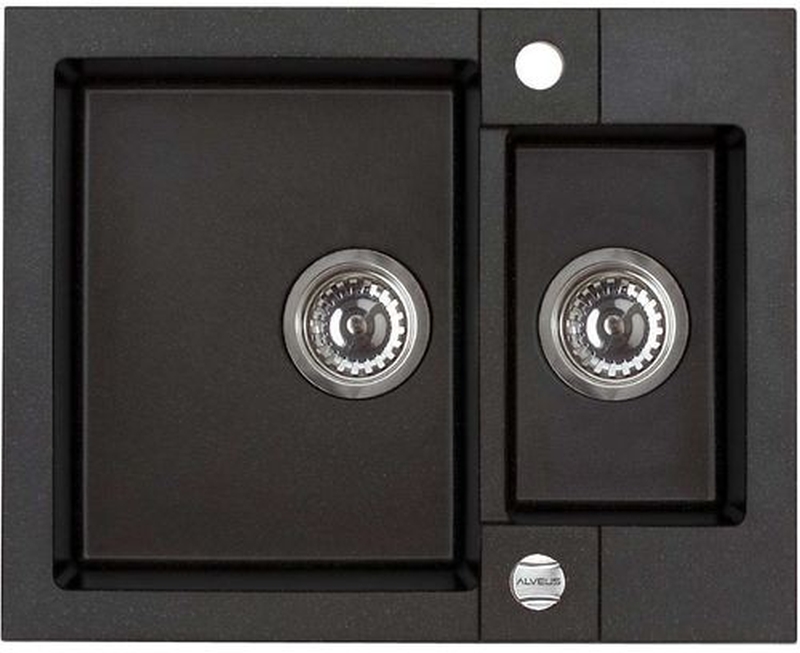 Alveus Rock'n'Roll fregadero de granito 59.5x47.5 cm negro 1218091