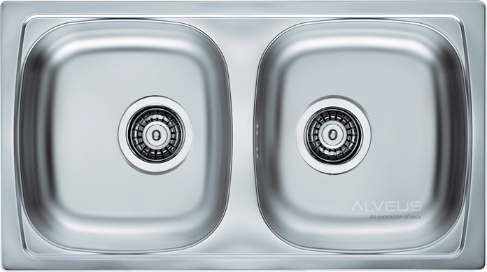 Alveus Basic fregadero de acero 78x43.5 cm acero 1049232