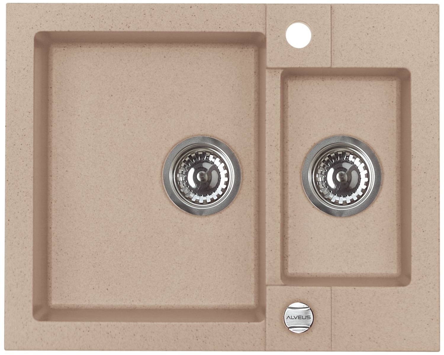 Alveus Rock'n'Roll fregadero de granito 59.5x47.5 cm beige 1218055