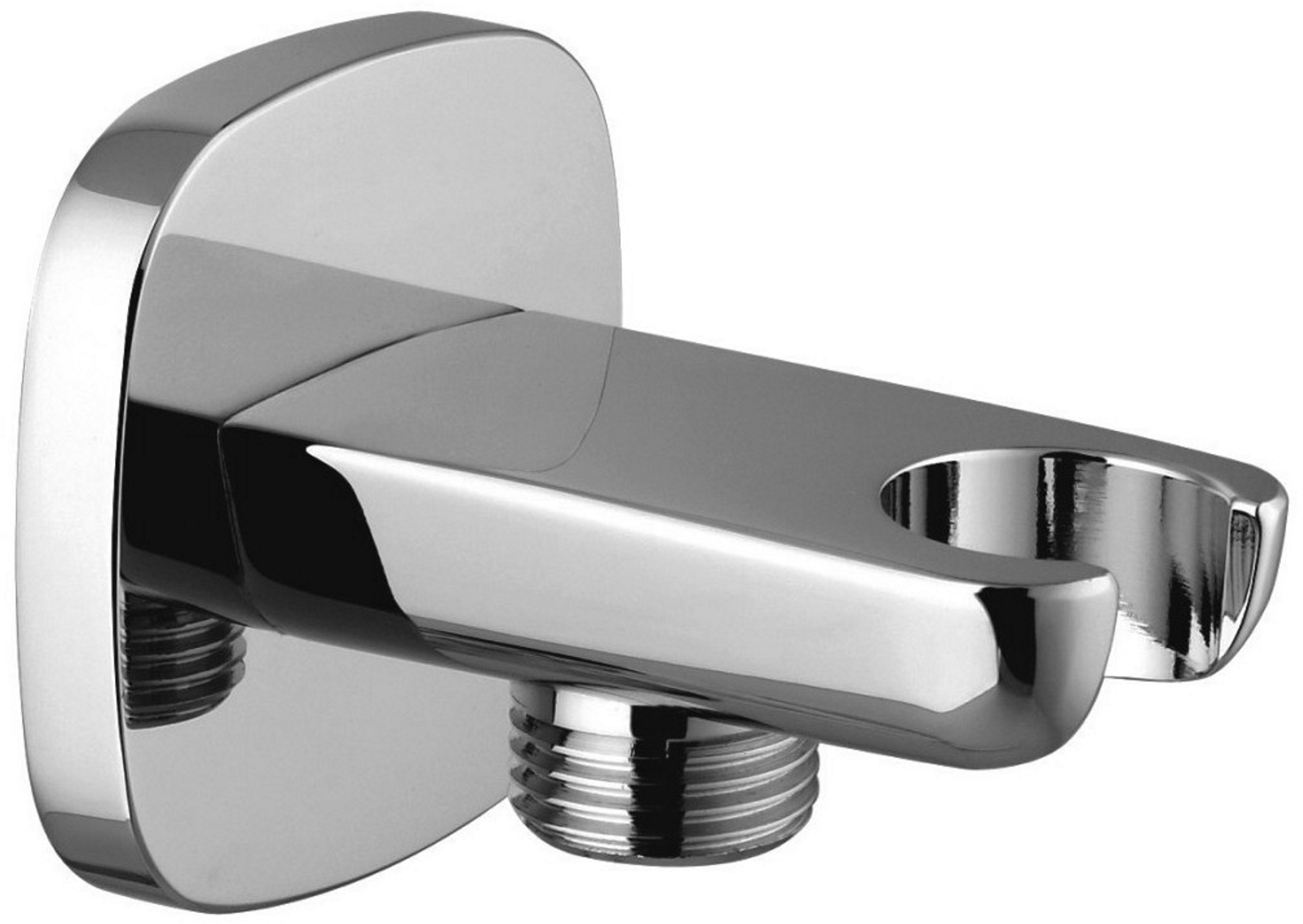 Omnires conector angular con soporte cromo 8879CR