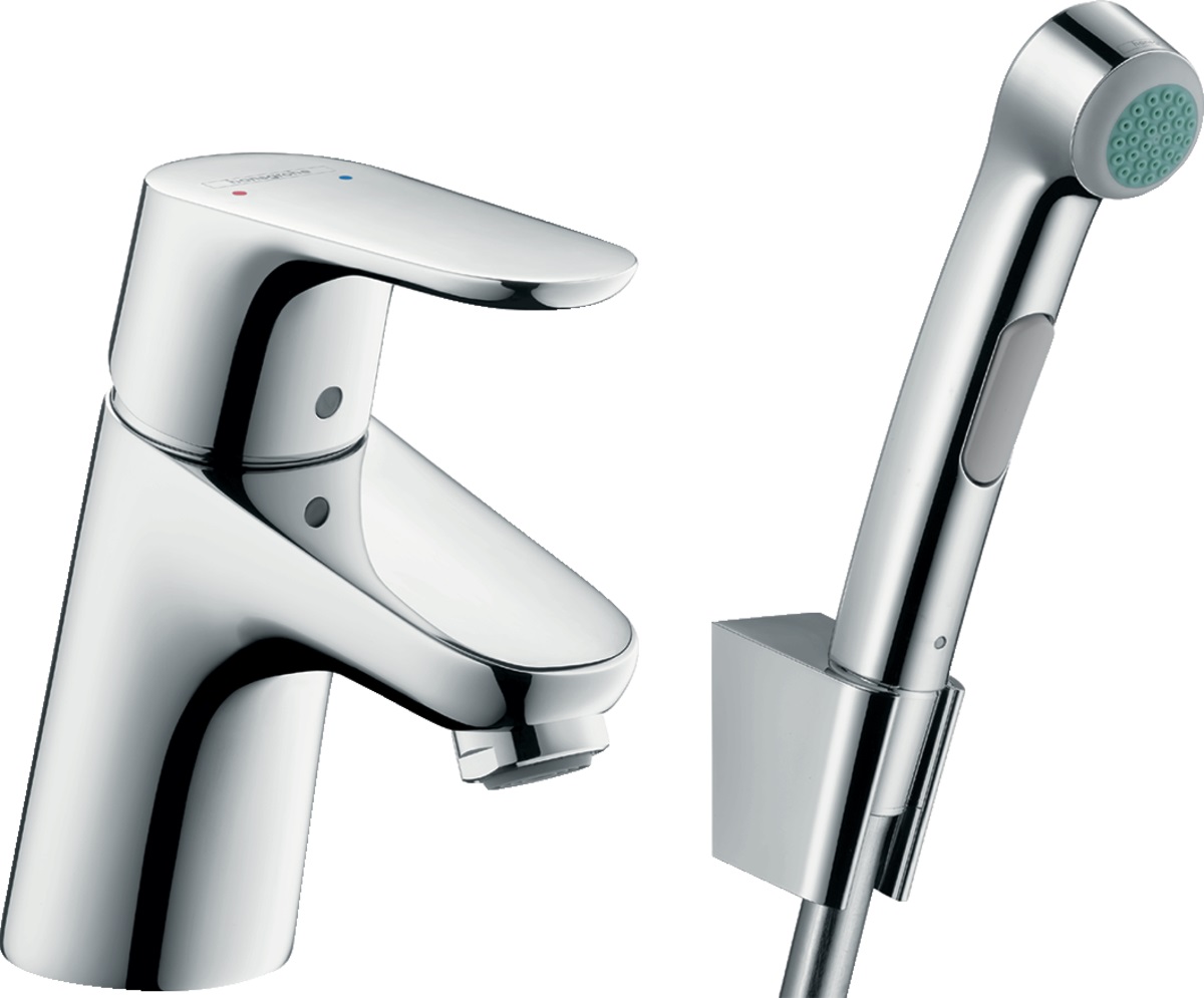 Hansgrohe Focus grifo de lavabo con rociador tipo bidé de pie cromo 31926000