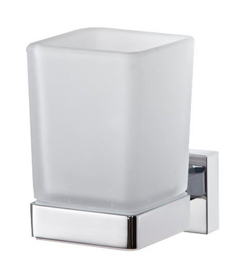 Omnires Lift recipiente para cepillos de dientes blanco-cromo 8158CR