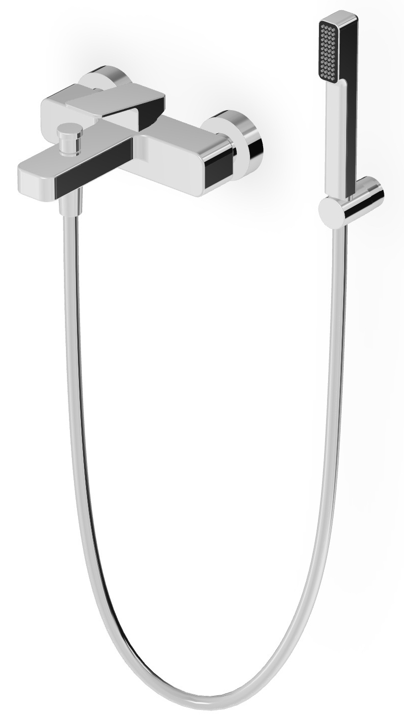 Zucchetti Jingle grifo de bañera y ducha a pared cromo ZIN102