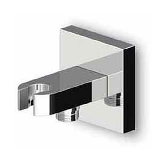Zucchetti Pan conector angular con soporte negro Z93935.N1