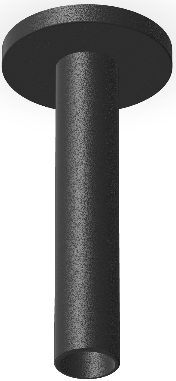 Zucchetti brazo de ducha para techo negro Z93026.N1