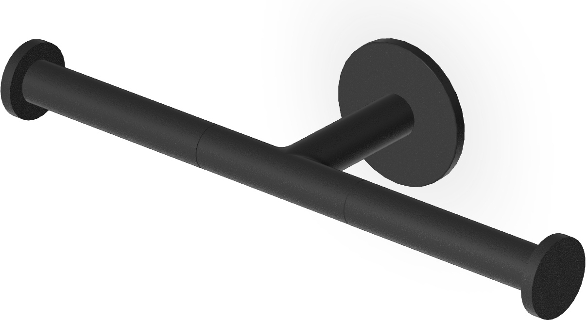 Zucchetti Pan portarrollos de papel higiénico negro ZAC631.N1