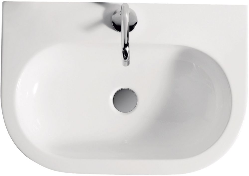 Kerasan Flo lavabo 60x42 cm semicircular clásico blanco 314201
