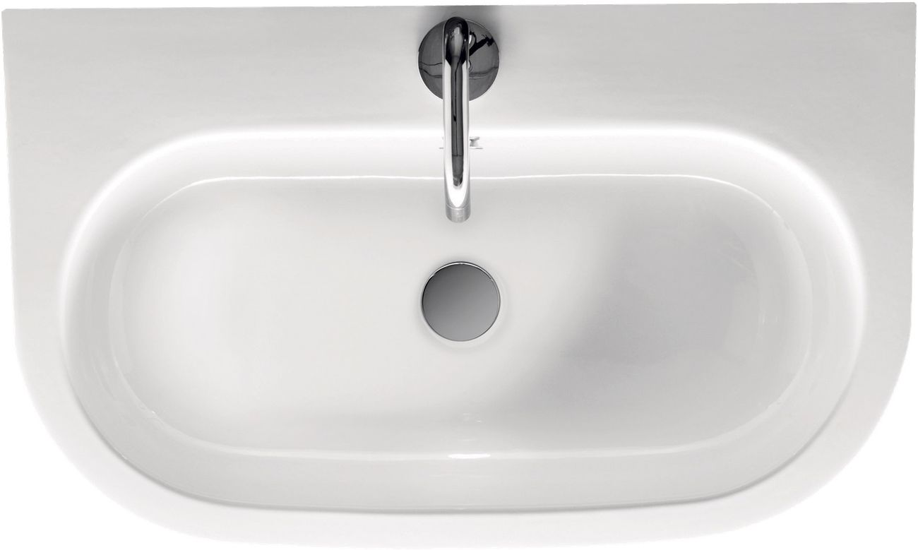 Kerasan Flo lavabo 70x42 cm semicircular clásico blanco 315001