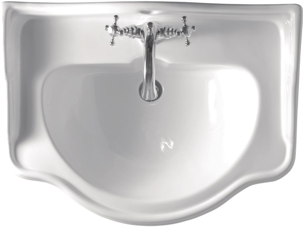 Kerasan Retro lavabo 73x54 cm clásico-para mueble blanco 104701