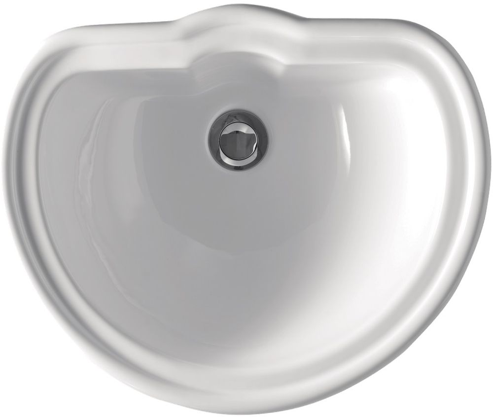 Kerasan Retro lavabo 50x51 cm semicircular empotrado blanco 103101