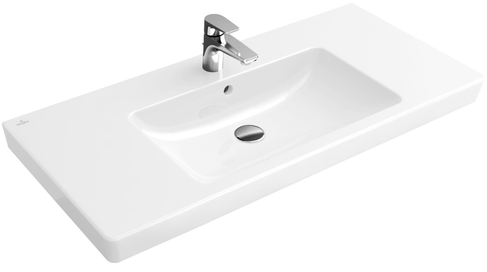 Villeroy & Boch Subway 2.0 lavabo 80x47 cm rectangular clásico-para mueble-con encimera blanco 717580R1